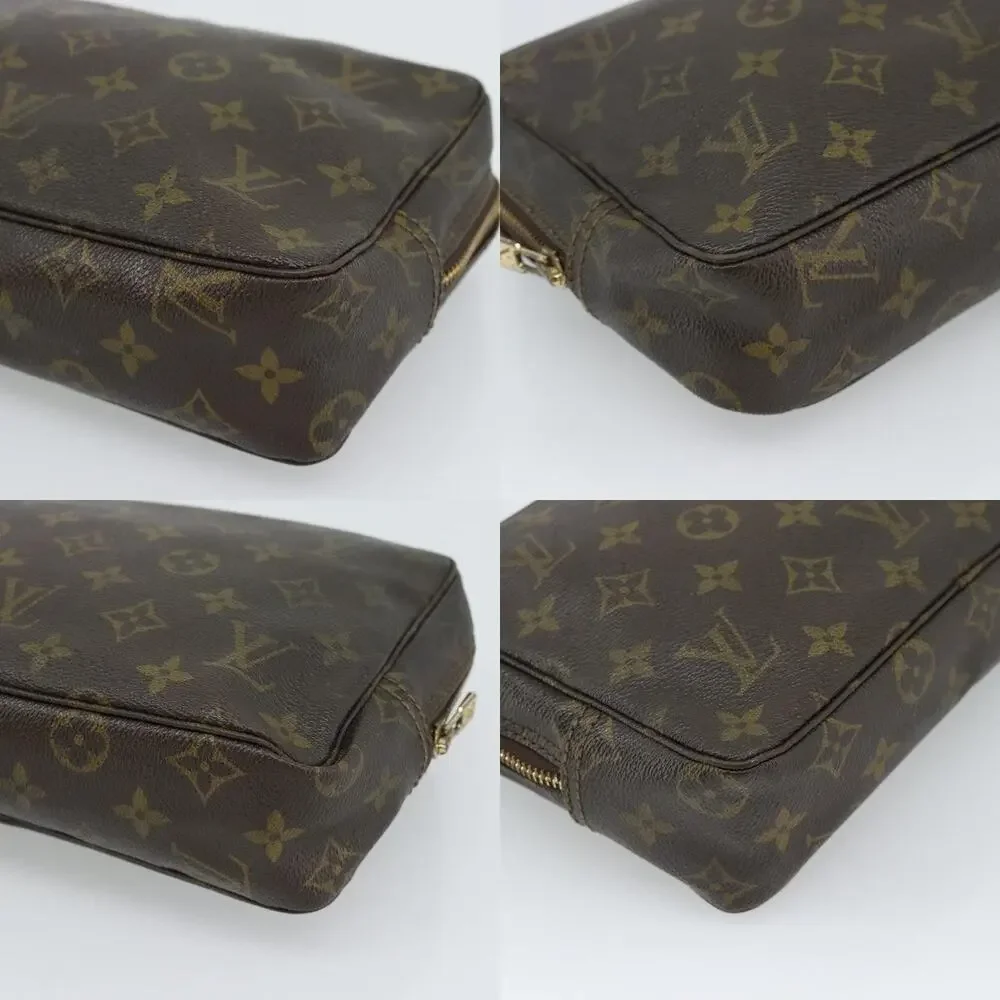 Louis Vuitton Monogram Trousse Toilette 23 Clutch Bag Brown